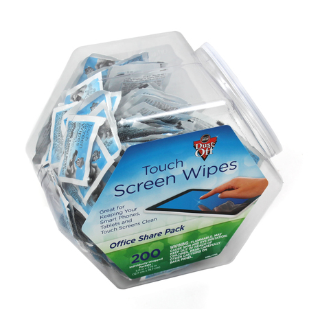 Dust-Off Anti-Static Touch Screen Wipes, PK200 DMHJ